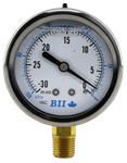 0-30 2-1/2^ Vacuum Gauge, Liquid Filled