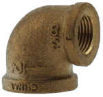 1-1/2^ X 1^ 90° Bronze Reducing Elbow