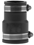 1-1/2^ x 1-1/4^ Flexible Reducing Coupler With Clamps