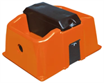 1-Hole Heated Tusker Waterer w/500w element, Orange, Low Proile
