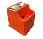 1-Hole Heated Tusker Waterer w/500w element, Orange