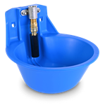 1-Piece Large Blue Water Bowl with #92 Valve. 14 Lpm flow rate.