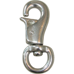 1^ Round Eye Bull Snap with Tab - Zinc Plated