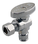 1/2^ Cold Expansion Pex x 3/8^ Comp 1/4 Turn, **Angle** Supply Valve - No Lead