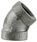1/2^ Galvanized Sch 80, 45deg Elbow