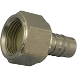 1/2^ Hose Barb x 1/2^ FPT Stainless Steel Swivel Fitting, w/Washer