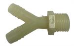 1/2^ Hose Insert Wye With 1/2^ NPT, Nylon