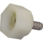 1/2^ Nylon FPT Nut X 1/4^ SS Barb, Swivel Fitting w/Washer