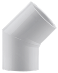 1/2^ Slip X Slip 45° PVC Elbow