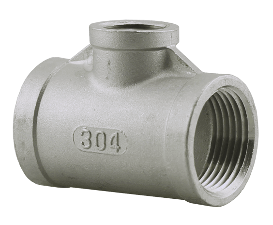 1/2" x 1/2" x 1/4" Stainless Steel Reducing Tee