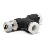 1/4^ Air Tube Fit x 1/8^ NPT x 1/4^ Air Tube Fit Branch Tee