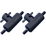 1/4^ Barb X 1/4^ Barb Shut Off, 2pk