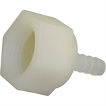 1/4^ Hose Barb X 1/2^ FPT Nylon Swivel Fitting, w/Washer