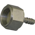 1/4^ Hose Barb x 1/2^ FPT Stainless Steel Swivel Fitting, w/Washer