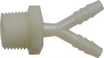 1/4^ Hose Insert Wye With 1/2^ NPT, Nylon