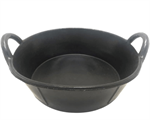 12 Qt Black Rubber Feed Pan - With Handle.  10/case