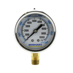 2 1/2^ Liquid Filled Pressure Gauge 0 - 10,000 psi with Brass 1/4^ MPT