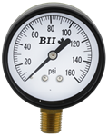 2-1/2^ Pressure Gauge 0-160 Psi with Brass 1/4^ MPT