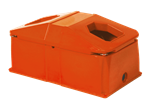 2-Hole Energy-Free Tusker Water Trough, Orange
