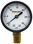 2^ Pressure Gauge 0-30 Psi with Brass 1/4^ MPT