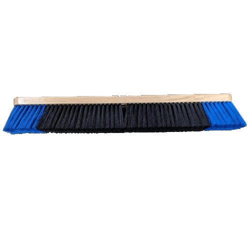 24" Soft Push Broom HEAD ONLY with Hardware Kit NO HANDLE  Black/Blue