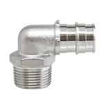 3/4^ Cold Expansion PEX x MPT Elbow, 304SS