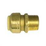 3/4^ Push Fit Brass MPT Adapter