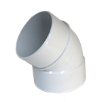 4^ PVC Sewer 45° Elbow (Spigot x Hub) - 15 pcs/Case
