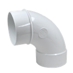 4^ PVC Sewer 90deg Elbow (Spigot x Hub) - 20 pcs/Case