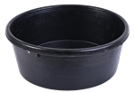 4 Qt Black Rubber Feed Pan. 20/case
