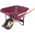 6 CUBIC 800LB Capacity Extra Heavy Duty Wheel Barrow With 1 Flat