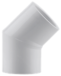 6^ Slip X Slip 45deg PVC Elbow
