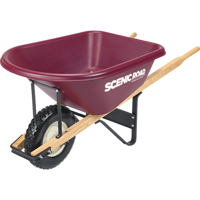 700LB Capacity Maroon Wheel Barrows