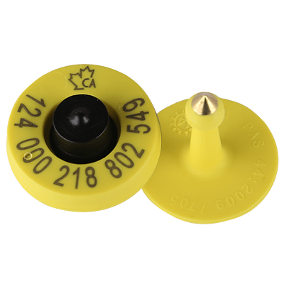 Allflex FDX Round RFID Tags Packaged 25 Tags and Buttons Per Pack
