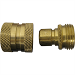 Brass Garden Hose Quick Coupler Set