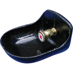 Cast Iron Hog Bowl w/Brass Push Button Valve