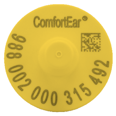 Comfort Ear FDX Round RFID Tags Packaged 100 Tags and Buttons Per Pack