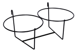 Double Calf Pail Holder Powder Coated black With Small Hooks