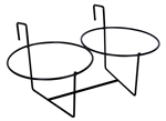 Double Calf Pail Holder Powder Coated black With Wide Hooks