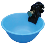 HD Cast Iron Bracket w/Blue Poly bowl, Brass Push Button Valve