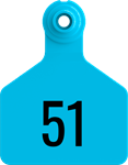 Herdsman Medium Tags. 25/pkg Blue Numbered 51-75