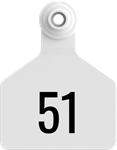 Herdsman Medium Tags. 25/pkg White Numbered 51-75