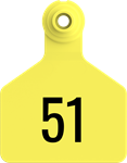 Herdsman Medium Tags. 25/pkg Yellow Numbered 51-75