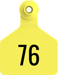 Herdsman Medium Tags. 25/pkg Yellow Numbered 76-100