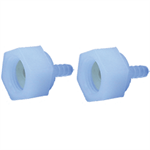 Hose Barb X 1/2^ FPT Nylon Swivel Fitting, w/Washer 2pk