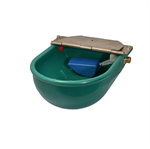 Large Capacity Green Poly Float Bowl w/Hinged SS Lid, 1/2^ MPT Hookup