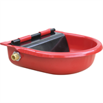 Large Capacity Red Steel Float Bowl w/Hinged Lid 1/2^ MPT Hookup