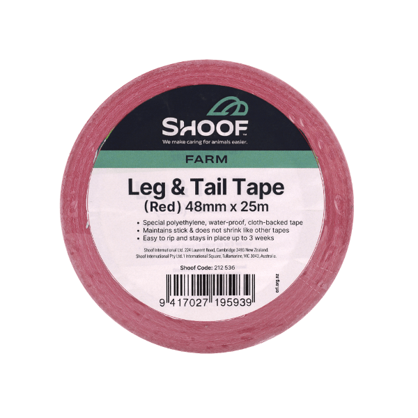 Leg & Tail Tape 25m Red