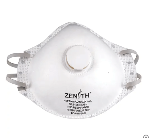 N95 Dust Masks with Exhalation Valve. 12/Box