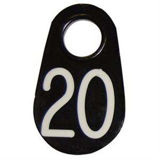 Neck Tag Engraved in White on Blue / Black/ Red/ Green 2